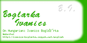 boglarka ivanics business card